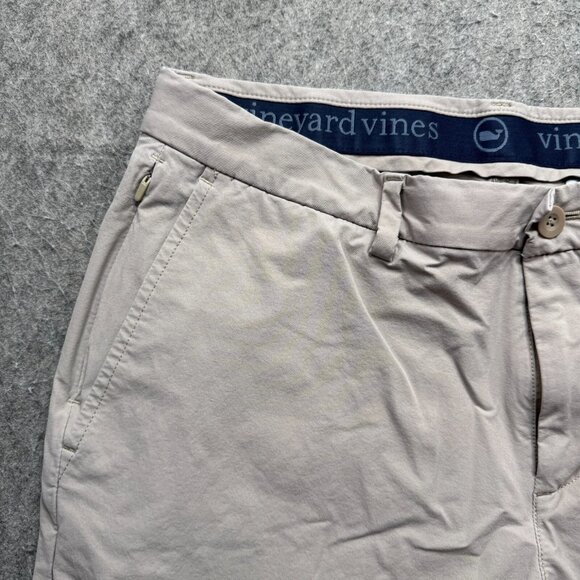 Vineyard Vines On The Go 5-Pocket Pants Men 32 x 31 Beige Water Resistant Nylon - Picture 4 of 16